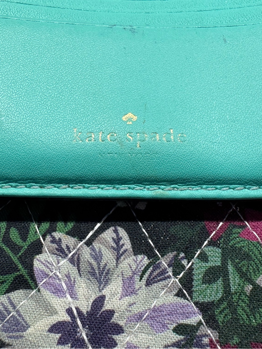 Kate Spade Teal Leather Small ID Wallet